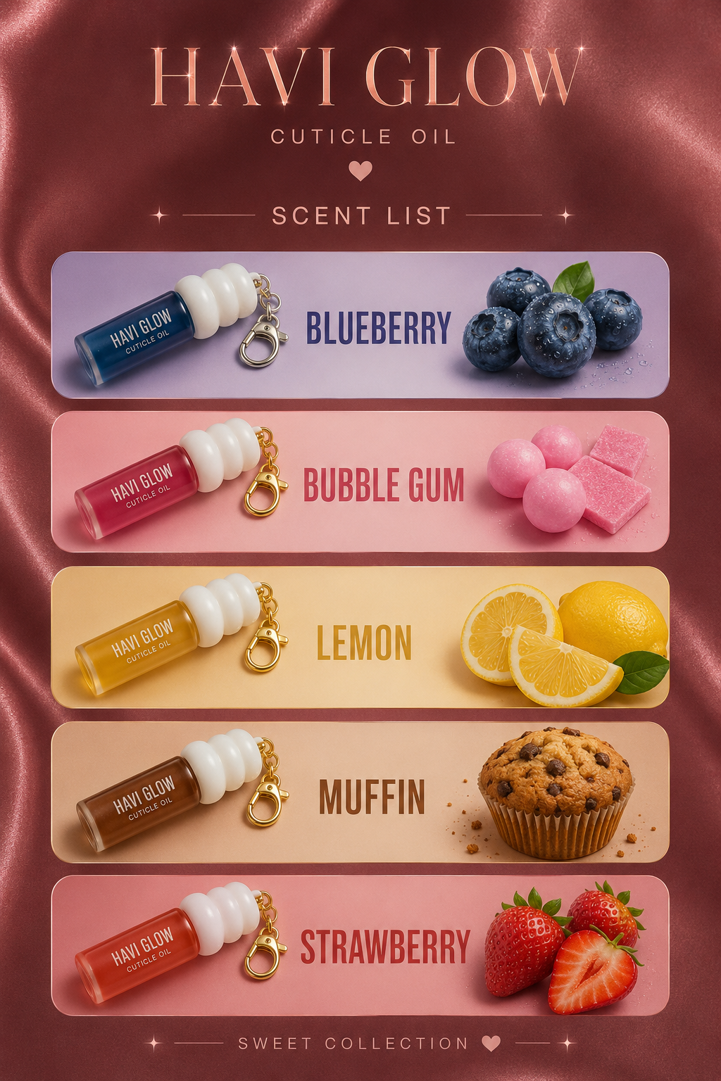 CUSTOM BAG-CHARM CUTICLE OILS